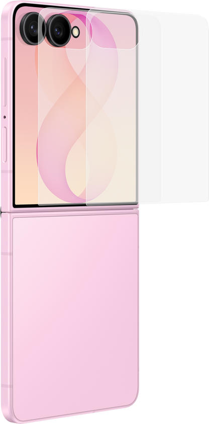 Samsung Anti-reflecterende Beschermfolie voor de Buitenste Scherm van Galaxy Z Flip8 F776, Plastic, Set van 2 stuks EF-UF776CTEGWW