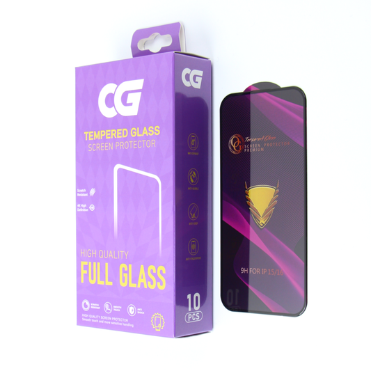 OG Premium schermbeschermfolie voor Samsung Galaxy A57 5G, gehard glas, volledige lijm, set van 10 stuks, zwart