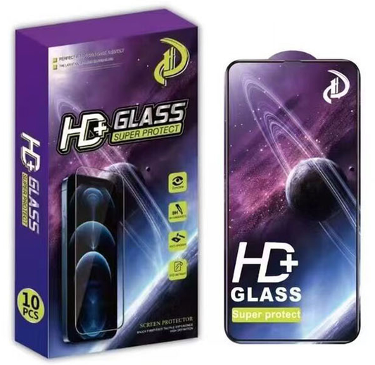 OEM schermbeschermfolie voor Apple iPhone 17 Pro Max, gehard glas, volledige lijm, set van 10 stuks, 9D, zwart
