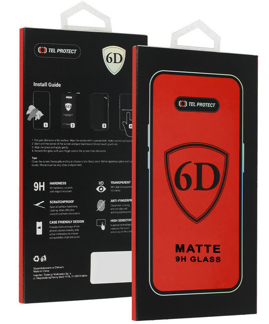 Matte OEM schermbeschermfolie voor Apple iPhone 18 Pro Max, gehard glas, Full Glue, 6D, zwart
