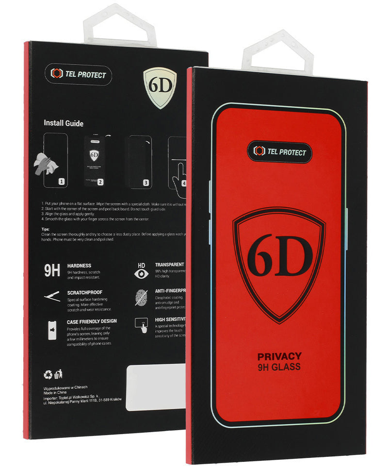 OEM Privacy Screen Protector voor Apple iPhone 18 Pro Max, Gehard Glas, Full Glue, 6D, Zwart