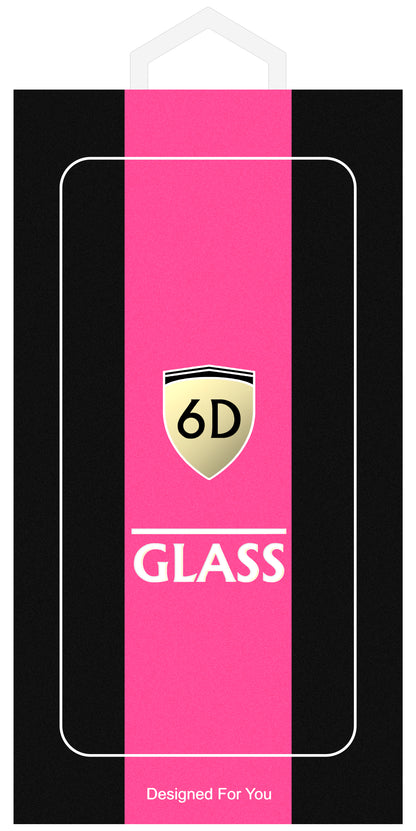 OEM schermbeschermfolie voor Samsung Galaxy A55 5G A556, gehard glas, full glue, 6D, zwart