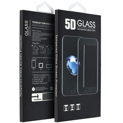 OEM Scherm Beschermer voor Apple iPhone 16, Glas Afgeschermd, Vol Lijm, 5D, Zwart 