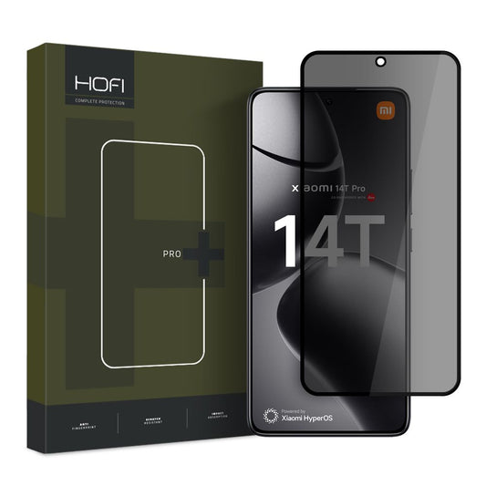 Privacy Screen Protector HOFI Glass PRO+ voor Xiaomi 14T Pro / 14T, beschermend schild, volledig gelijmd, 2,5D 