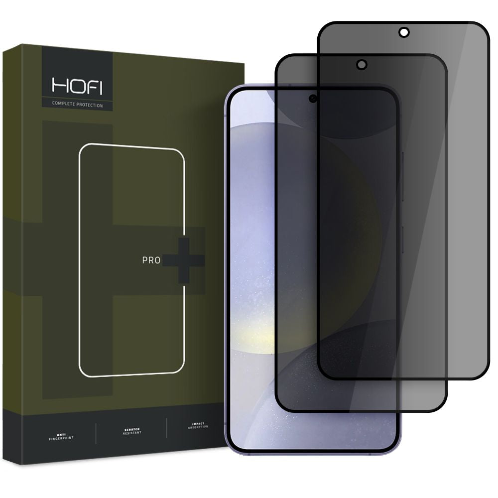 Privacy Screen Protector HOFI Glass PRO+ voor Samsung Galaxy S25 S931, Gehard Glas, Volledige Lijm, Set van 2 stuks