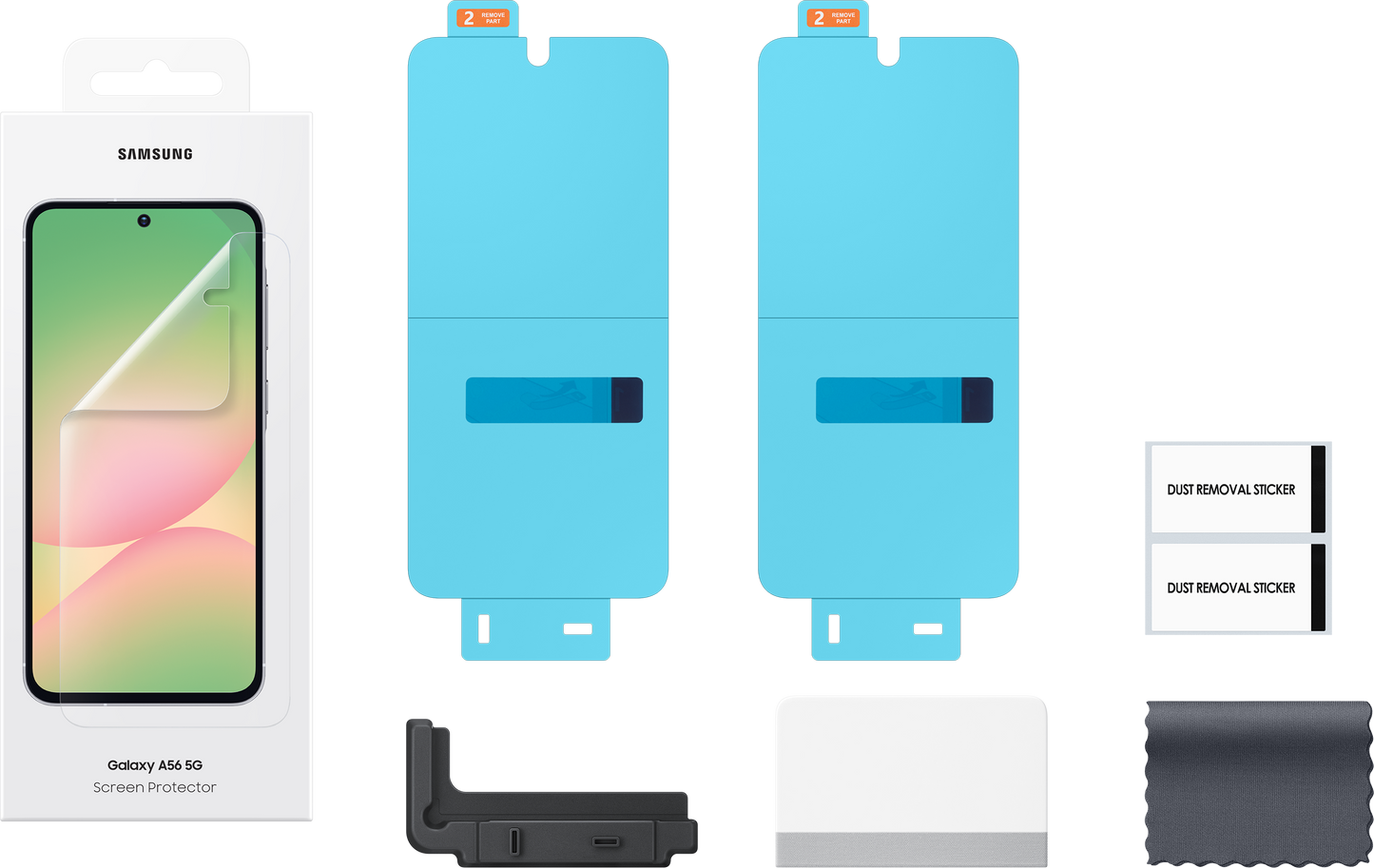 Schermbeschermfolie voor Samsung Galaxy A56 A566, Plastic, Set van 2 stuks EF-UA566CTEGWW