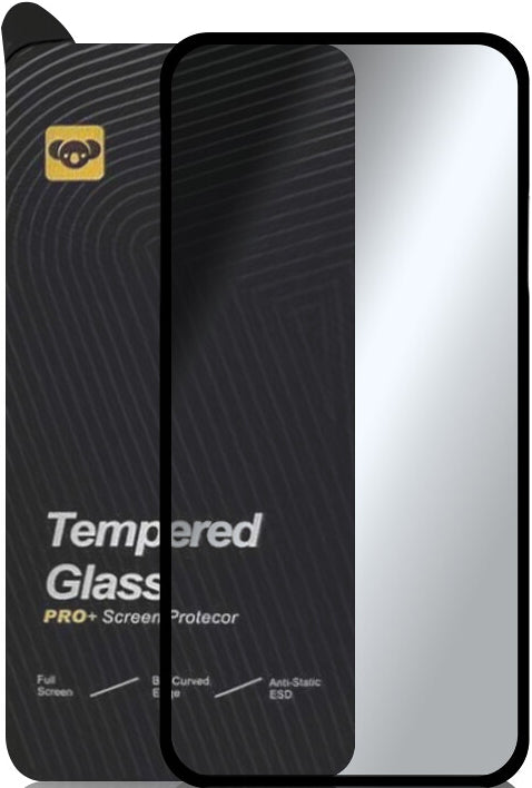 Bear PRO+ schermbeschermer voor Realme C75 5G / 14x, gehard glas, full glue, zwart