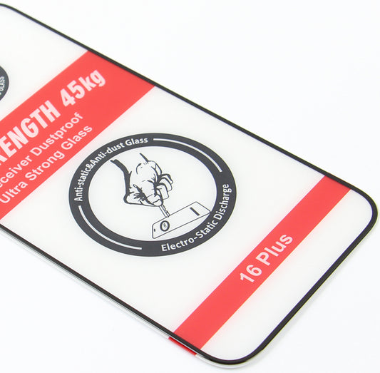 OEM Ultra Strong 45KG schermbeschermfolie voor Samsung Galaxy A55 5G A556, gehard glas, volledige lijm, 2.5D, zwart