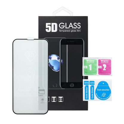 OEM schermbeschermfolie voor Samsung Galaxy A07 4G A075, gehard glas, volledige lijm, 5D, zwart