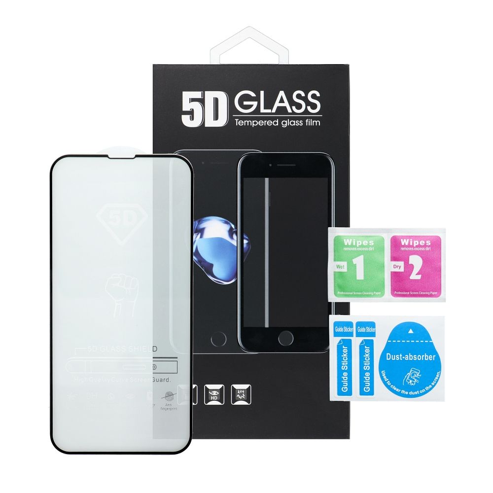 OEM schermbeschermfolie voor Xiaomi 15, gehard glas, volledige lijm, 5D, zwart