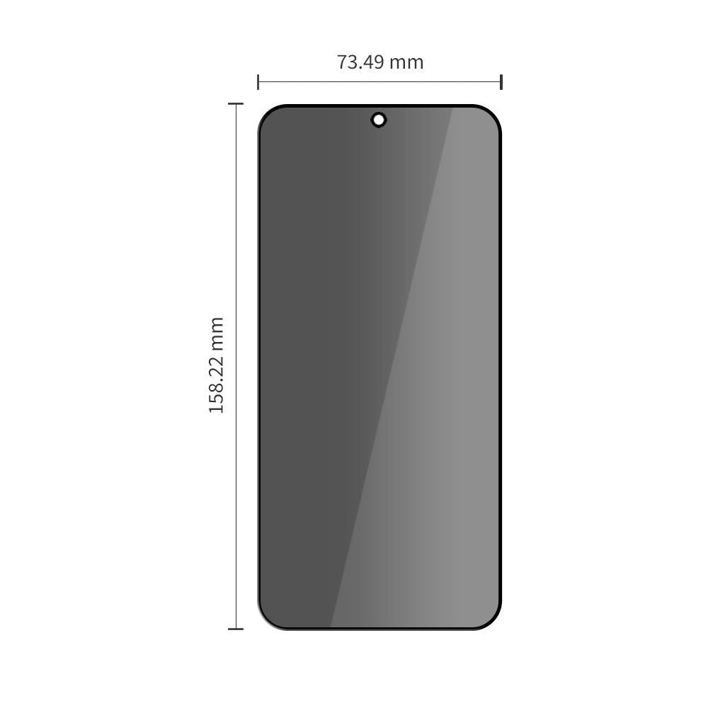 Privacy Tech-Protect Spy+ schermbeschermfolie voor Samsung Galaxy A57 5G / A37 5G / S25 FE, gehard glas, volledige lijm, set van 2 stuks
