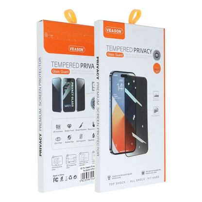 Privacy Screen Protector Veason voor Apple iPhone 16 Pro Max, Gehard Glas, Volledige Lijm, 6D
