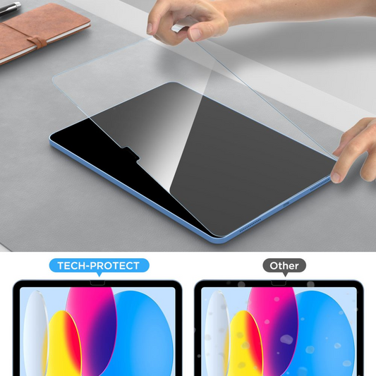 Schermbeveiligingsfolie Tech-Protect FIT+ voor Samsung Galaxy Tab S10 FE+, Gehard Glas, Volledige Lijm, Set van 2 stuks, 2.5D