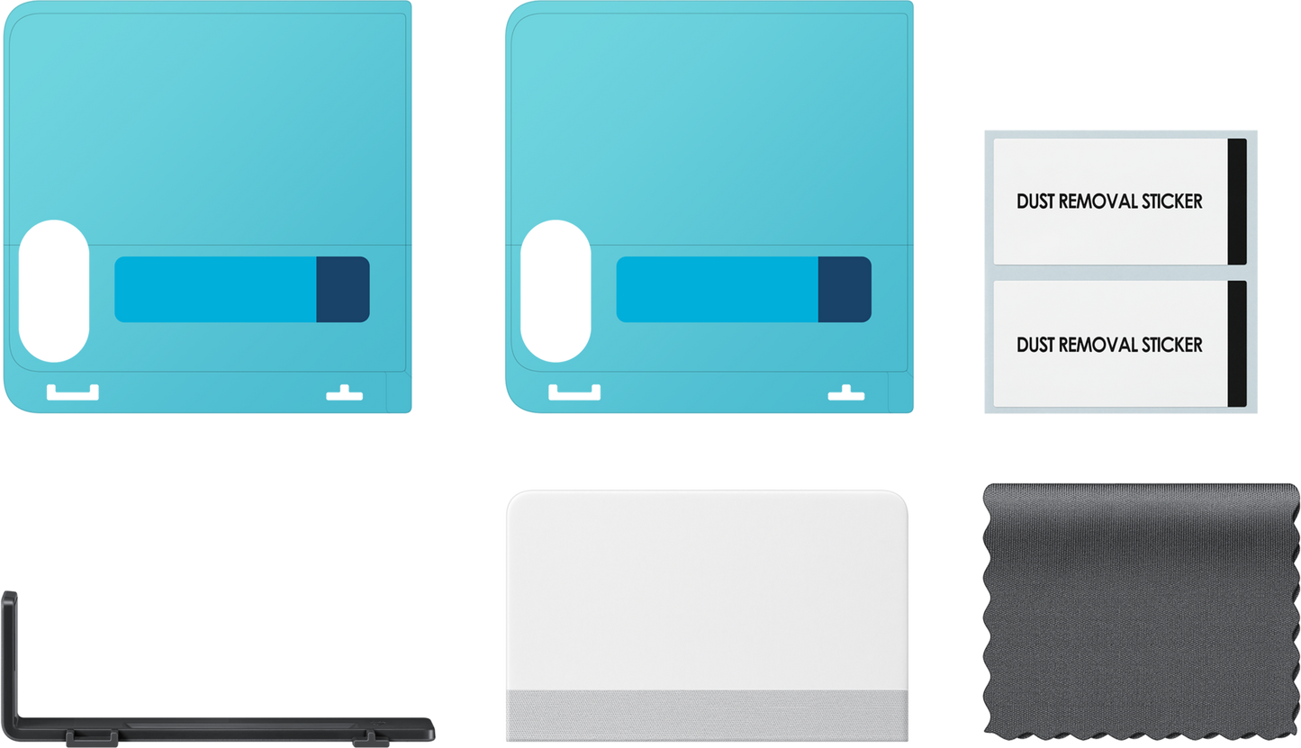 Samsung Anti-reflecterende Beschermfolie voor de Buitenste Scherm van Galaxy Z Flip8 F776, Plastic, Set van 2 stuks EF-UF776CTEGWW