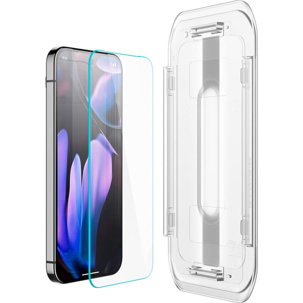 Beschermfolie Scherm Spigen GlastR EZ FIT voor Google Pixel 9 Pro XL, Gehard Glas, Volledige Lijm, Set van 2 stuks