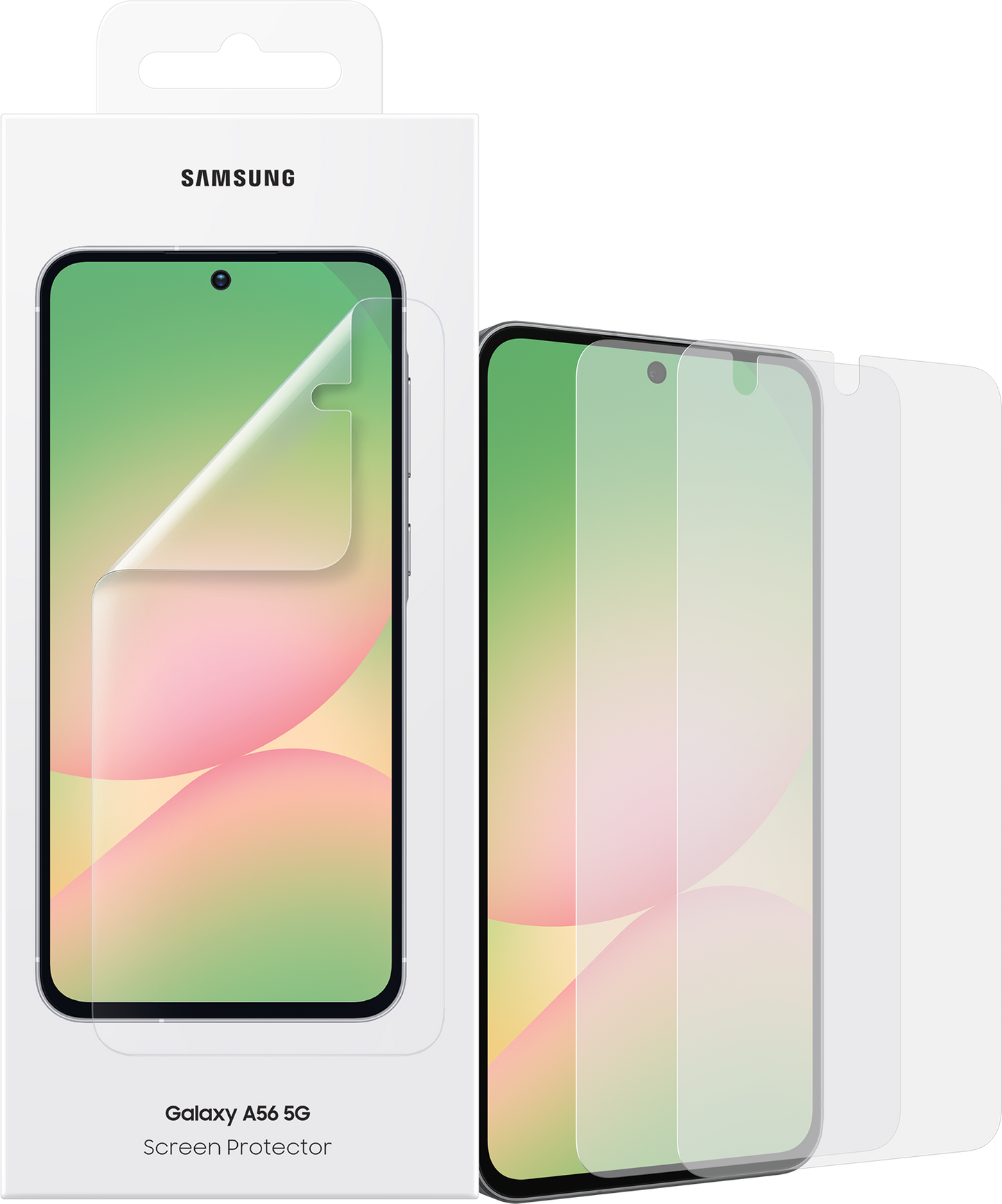 Schermbeschermfolie voor Samsung Galaxy A56 A566, Plastic, Set van 2 stuks EF-UA566CTEGWW