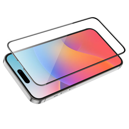 Schermbeveiligingsfolie HOCO G16 voor Apple iPhone 15 Pro Max, Gehard Glas, Volledige Lijm, 5D, Zwart