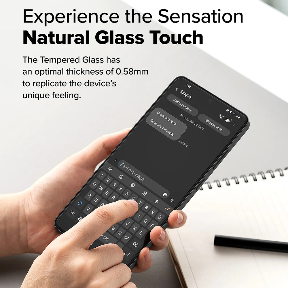 Ringke schermbeschermfolie voor OnePlus 13R, Gehard Glas, Volledige Lijm, Set van 2 stuks