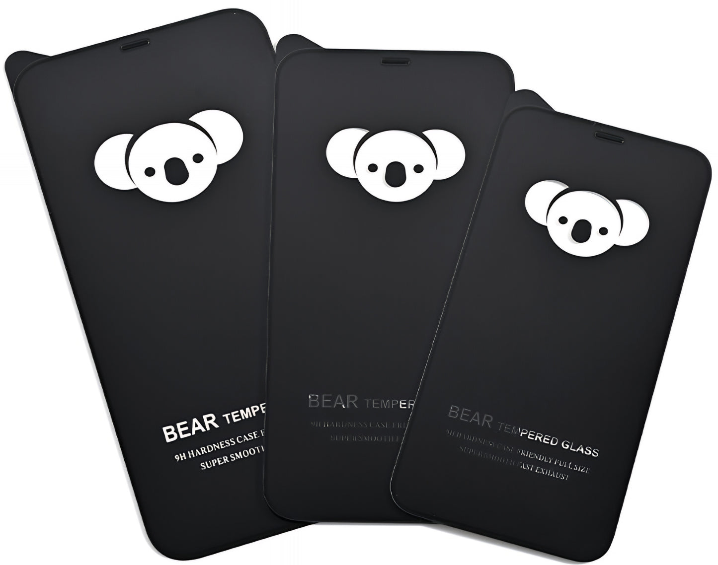 Bear HD schermbeschermfolie voor Apple iPhone 17, gehard glas, full glue, zwart
