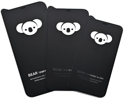 Bear HD schermbeschermfolie voor Apple iPhone 17, gehard glas, full glue, zwart