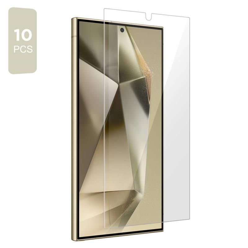 Tech-Protect schermbeschermfolie voor Samsung Galaxy S25 S931 / S24 S921, Gehard Glas, Volledige Lijm, Set van 10 stuks