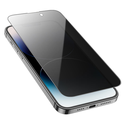 Privacy Screen Protector HOCO G15 voor Apple iPhone 16 Plus / 15 Plus, Gehard Glas, Volledige Lijm, 5D