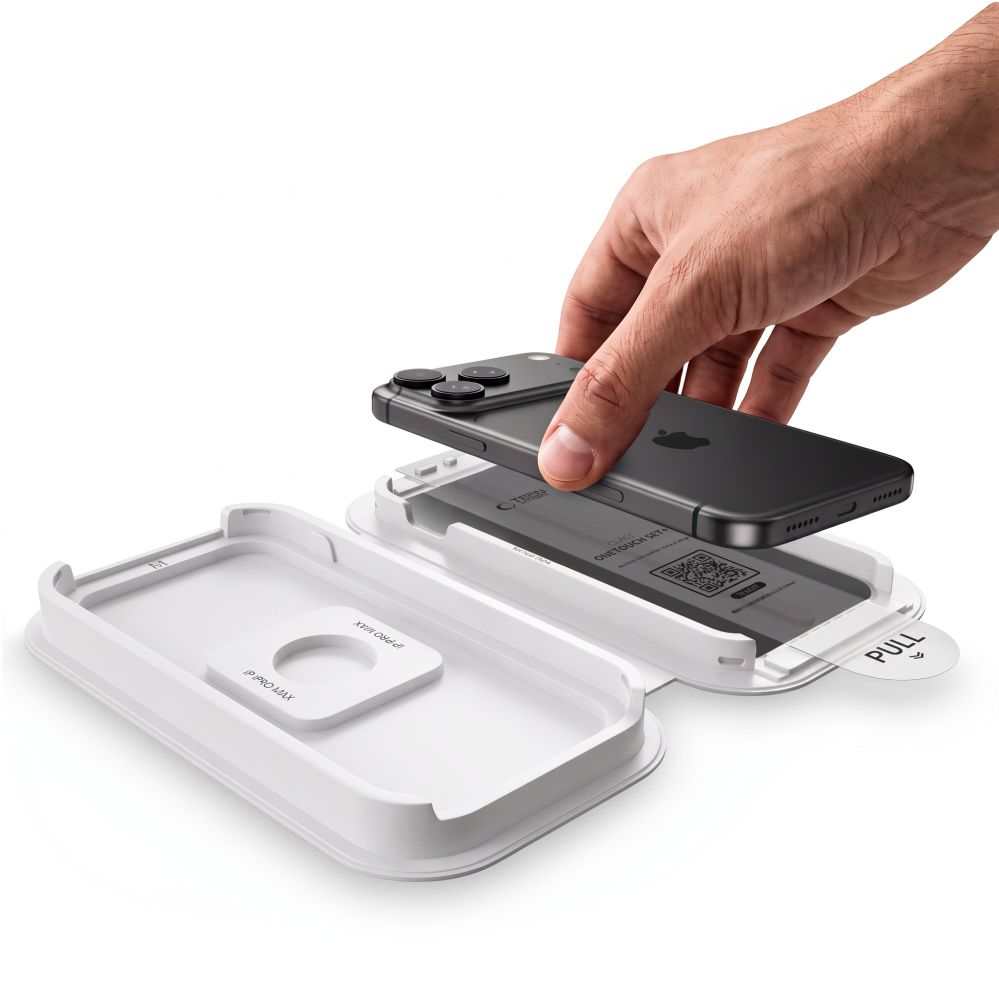 Privacy Tech-Protect OneTouch schermbeschermfolie voor Apple iPhone 18 Pro, gehard glas, volledige lijm, set van 2 stuks