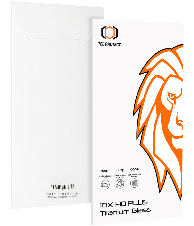 Tel Protect 10X HD Plus Titanium schermbeschermer voor Apple iPhone 18 Pro / 17 Pro, gehard glas, volledige kleeflaag, zwart