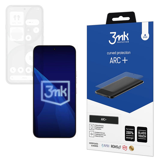 3MK ARC+ schermbeschermfolie voor Nothing Phone (4a), plastic