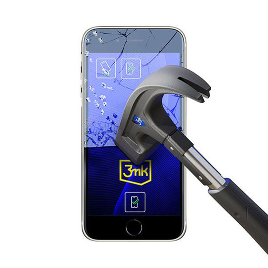 3MK FlexibleGlass schermbeschermfolie voor Apple iPhone SE (2022) / SE (2020) / 8 / 7, Flexibel glas, Full Glue