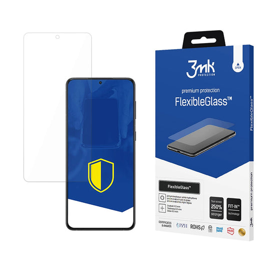 3MK FlexibleGlass schermbeschermfolie voor Samsung Galaxy S24 FE S721, Flexibel Glas, Volledige Lijm