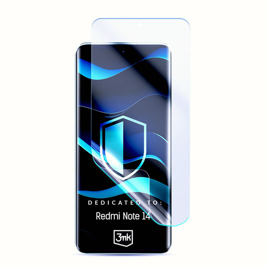 3MK FlexibleGlass schermbeschermfolie voor Xiaomi Redmi Note 14 4G (Standaard), Flexibel Glas, Volledige Lijm