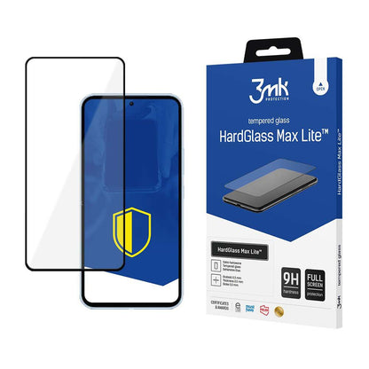 3MK HardGlass Max Lite Screen Protector for Samsung Galaxy A55 5G A556 / A35 5G A356, Tempered Glass, Full Glue, Black