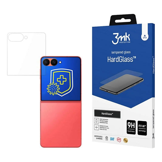 3MK HardGlass schermbeschermfolie voor Samsung Galaxy Z Flip7 F766, gehard glas, volledige lijmlaag