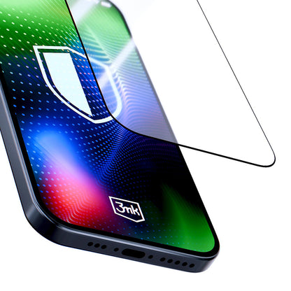 Beschermfolie Scherm 3MK Hardy Ultra voor Apple iPhone 17 Pro, Gehard Glas, Volledige Lijm, Zwart
