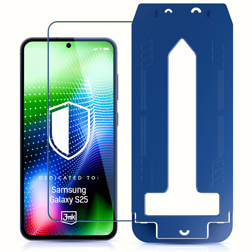 3MK Hardy Ultra schermbeschermfolie voor Samsung Galaxy S25 S931, gehard glas, full glue, zwart
