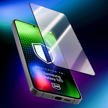 3MK Hardy Ultra schermbeschermfolie voor Samsung Galaxy S25 S931, gehard glas, full glue, zwart