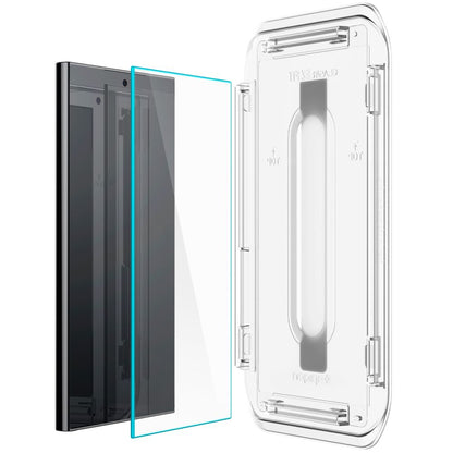 Spigen EZ FIT Screen Protector voor Samsung Galaxy S24 Ultra S928, Glasbeschermd, Volledig gelijmd, Set 2 stuks 