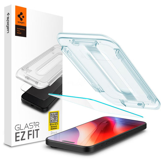 Spigen EZ FIT Screen Protector voor Apple iPhone 16 Pro Max, Glasbescherming, Volledig gelijmd AGL07914 