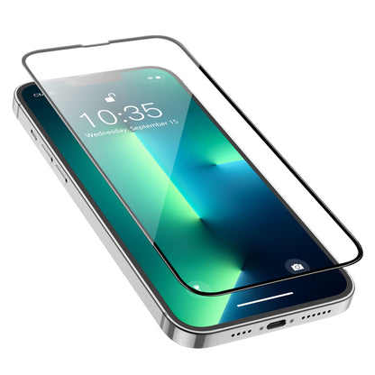Schermbeveiligingsfolie HOCO G16 voor Apple iPhone 16e / 14 / 13 Pro / 13, Gehard Glas, Volledige Lijm, 5D, Zwart