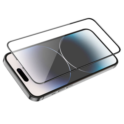 Beschermfolie HOCO G16 voor Apple iPhone 14 Pro Max, Gehard Glas, Volledige Lijm, 5D, Zwart