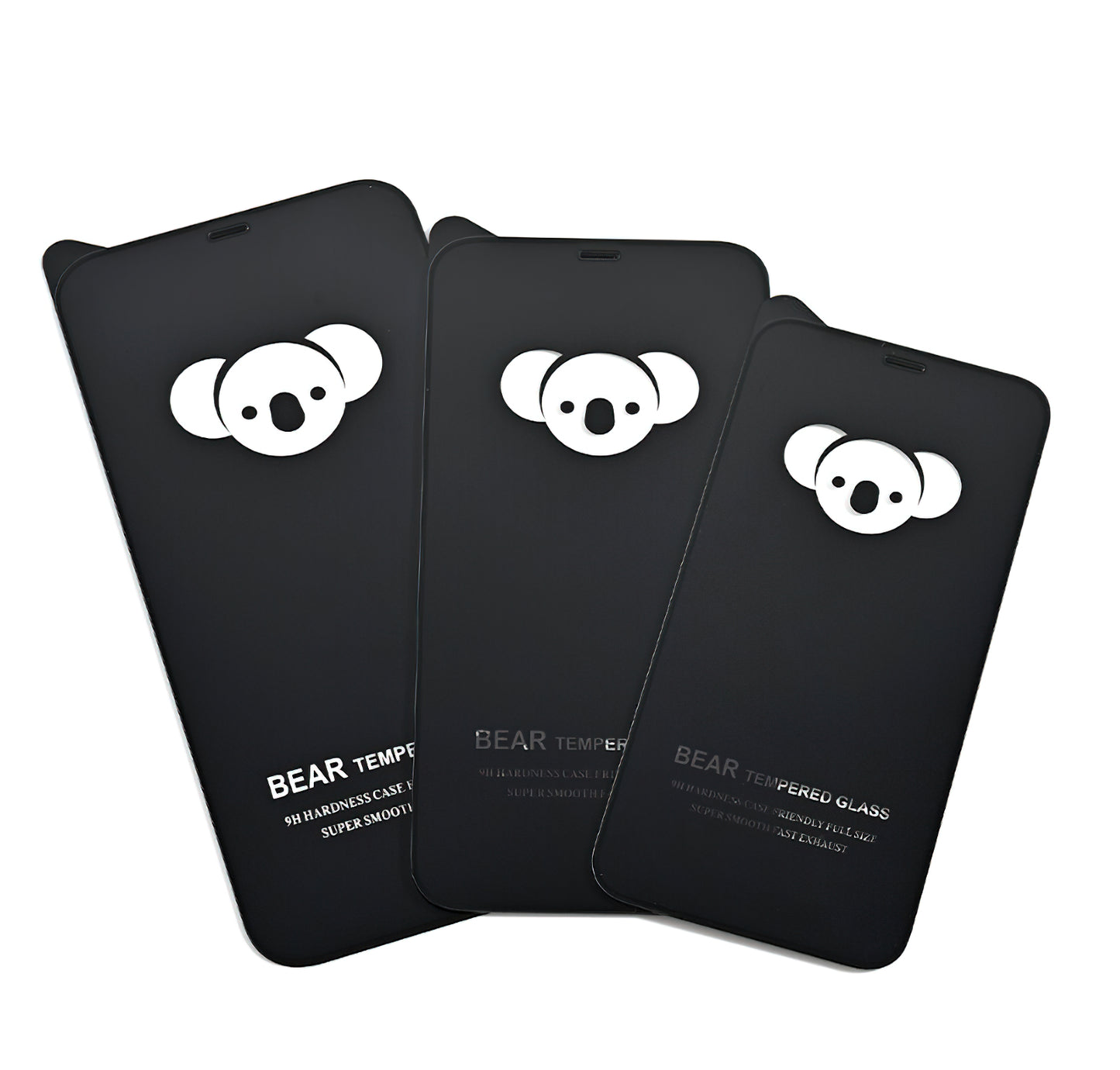 Bear HD schermbeschermfolie voor Samsung Galaxy S25 FE, gehard glas, volledige lijm, zwart