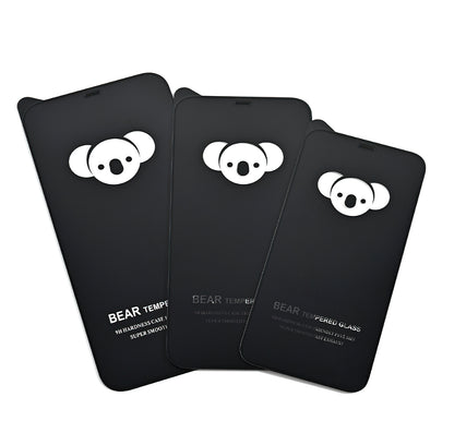 Bear HD schermbeschermfolie voor Samsung Galaxy S25 FE, gehard glas, volledige lijm, zwart