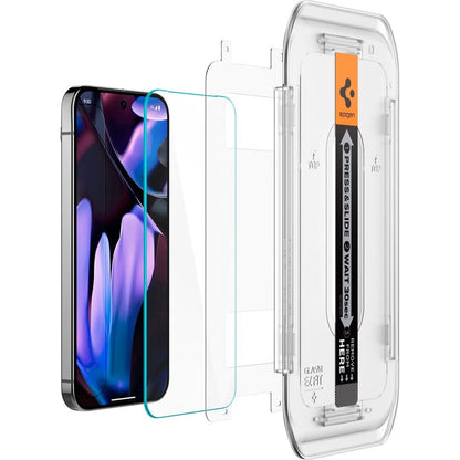 Beschermfolie Scherm Spigen GlastR EZ FIT voor Google Pixel 9 Pro XL, Gehard Glas, Volledige Lijm, Set van 2 stuks