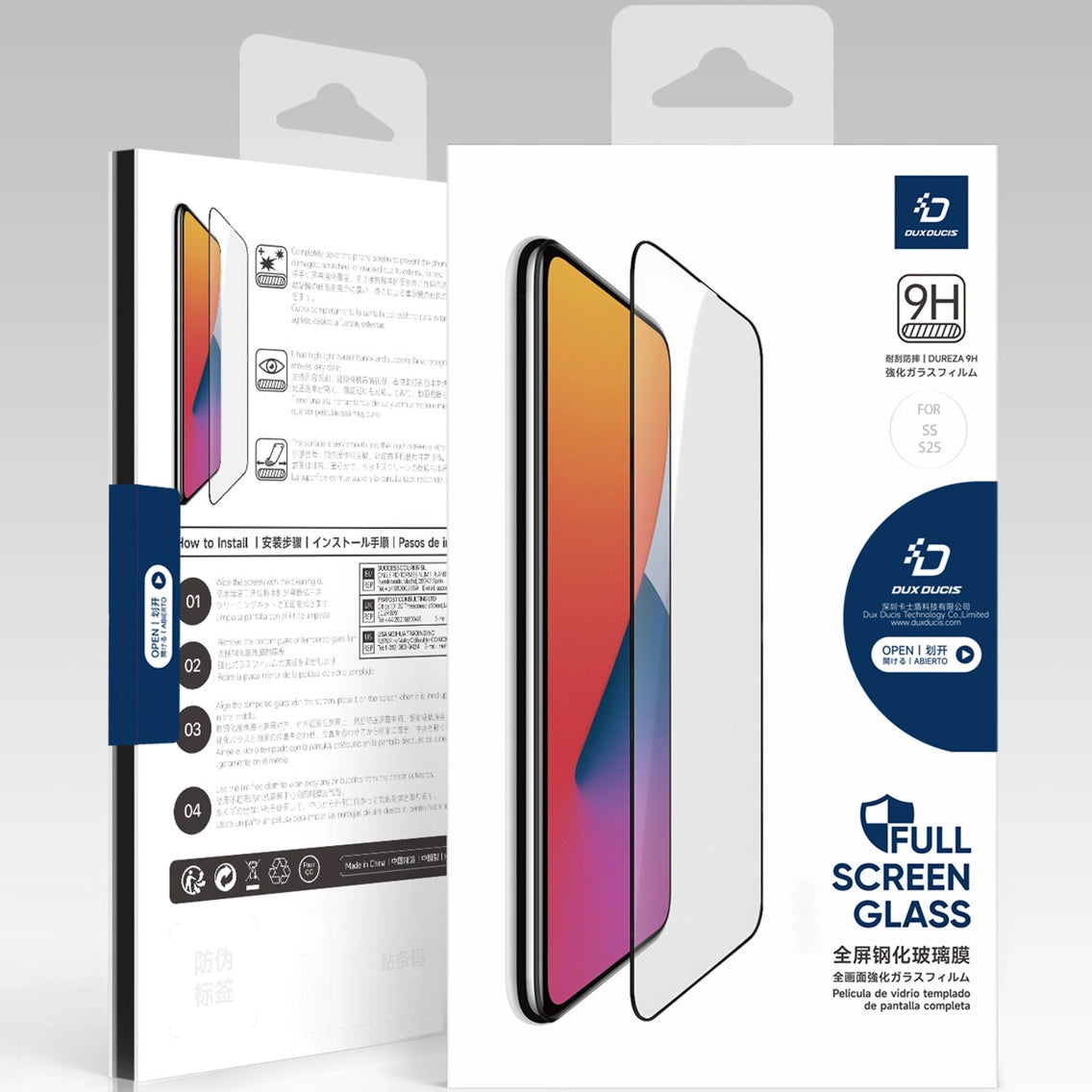 Privacy Screen Protector DUX DUCIS voor Samsung Galaxy S25 S931, Gehard Glas, Edge Glue