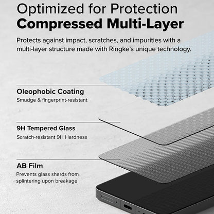 Ringke schermbeschermfolie voor OnePlus 13R, Gehard Glas, Volledige Lijm, Set van 2 stuks