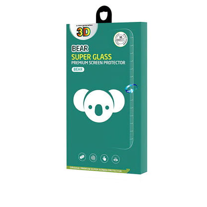 Bear Super Hard schermbeschermfolie voor Apple iPhone 17, gehard glas, full glue, 3D, zwart