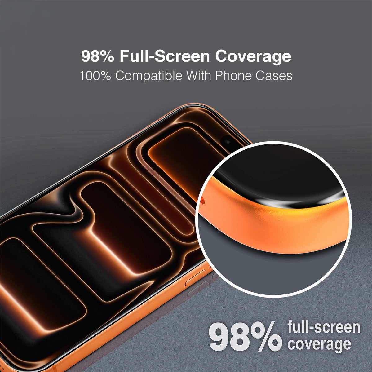 Tel Protect 10X HD DLC Diamond Coating schermbeschermer voor Apple iPhone 18 Pro / 17 Pro, gehard glas, volledige kleeflaag, zwart