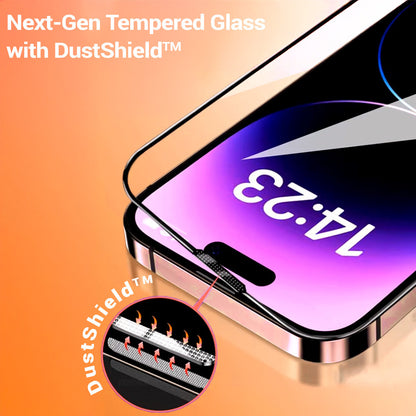 Tel Protect 10X HD Plus Titanium schermbeschermer voor Apple iPhone 18 Pro / 17 Pro, gehard glas, volledige kleeflaag, zwart