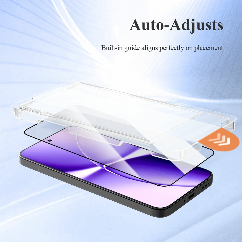 Lereach schermbeschermfolie voor Xiaomi Poco X8 Pro Max, gehard glas, volledige lijm, zwart